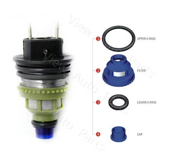 

10 Set Fuel Injector Repair Kit for VW Golf Jetta Passat FJ578 Including Micro Filter Rubber Seal Orings Plastic Cap VD-RK-0037