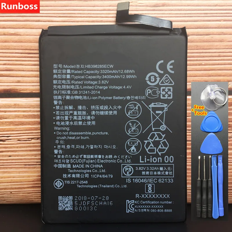 Runboss Высокое качество Батарея HB396285ECW для huawei P20 для Honor 10 COL-AL00 COL-AL10 COL-TL00 COL-TL10 COL-L29