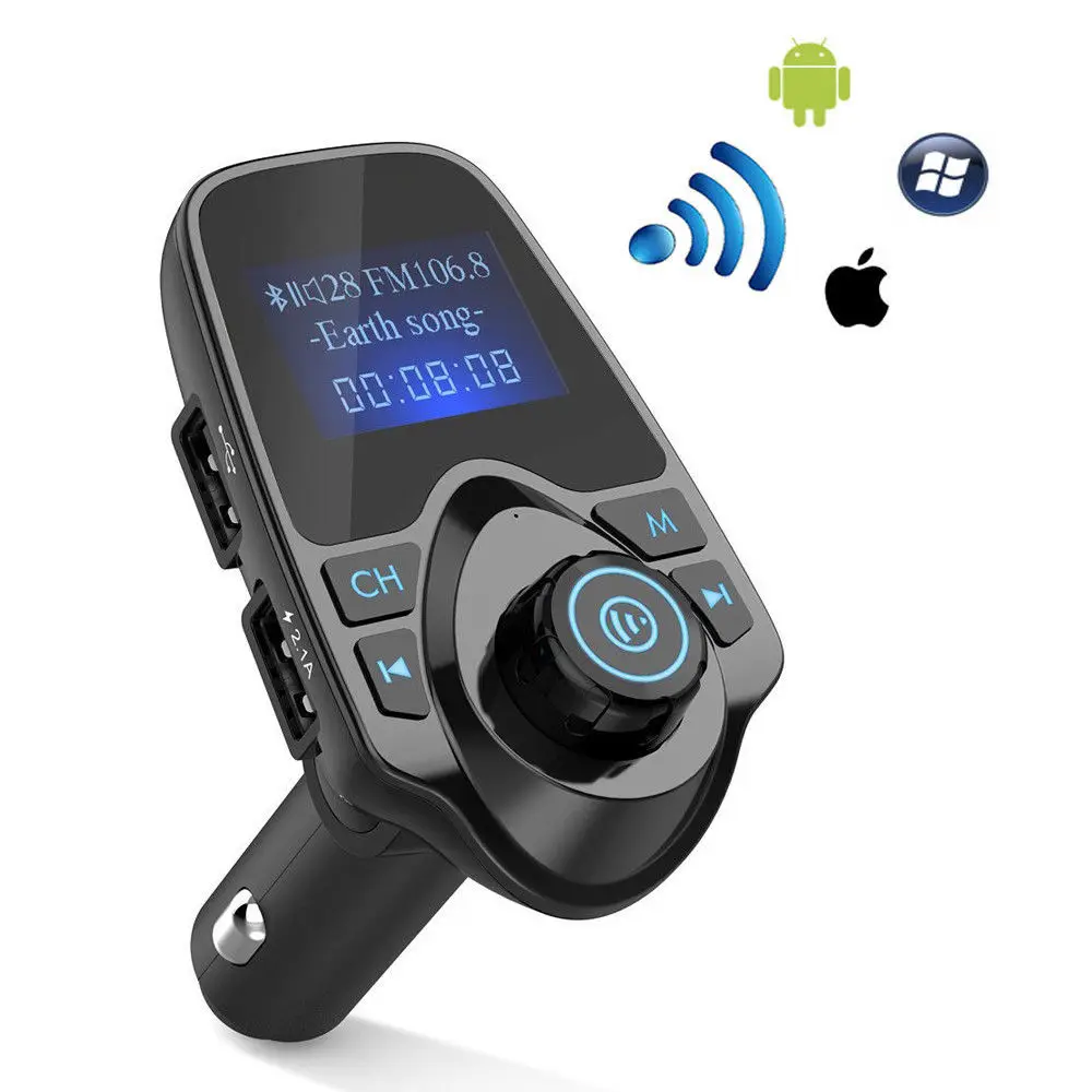 Senza fili di Bluetooth Car KIt 3.5 AUX Ausiliario E Trasmettitore Fm