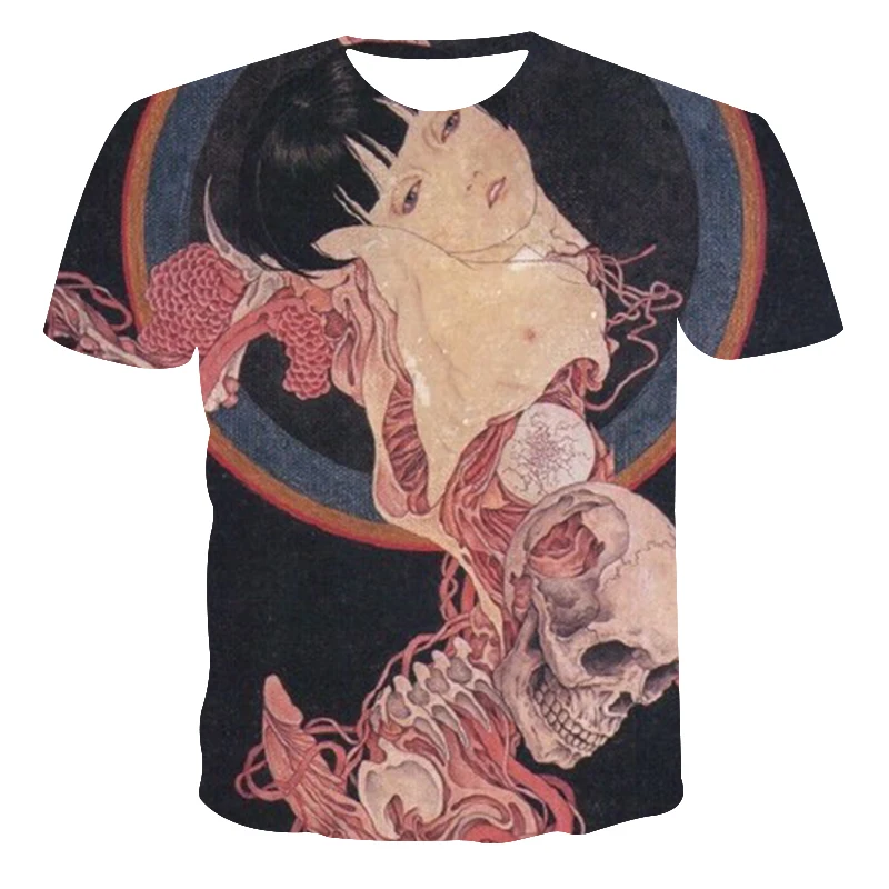 

Summer 2021 New 3D T-Shirt Cartoon Fashion Animal Style T-Shirt Short Sleeve Half Sleeve Shirt (Customizable)
