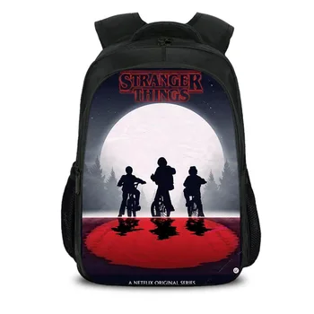 

15.7 inch Strange Things TV Series Boys Girls School Bag Book Bag Backpack Children Students Mochila Back to School Gift