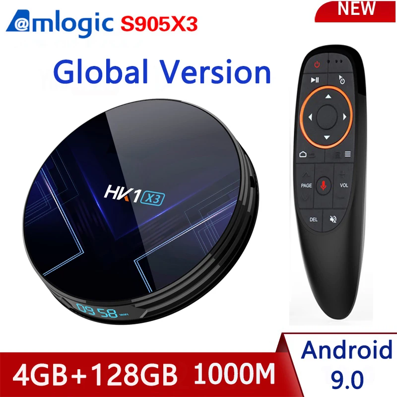 ТВ-приставка HK1 X3 4 + 128 ГБ Android 9 0 Amlogic S905X3 четырехъядерный процессор двойной Wi-Fi BT