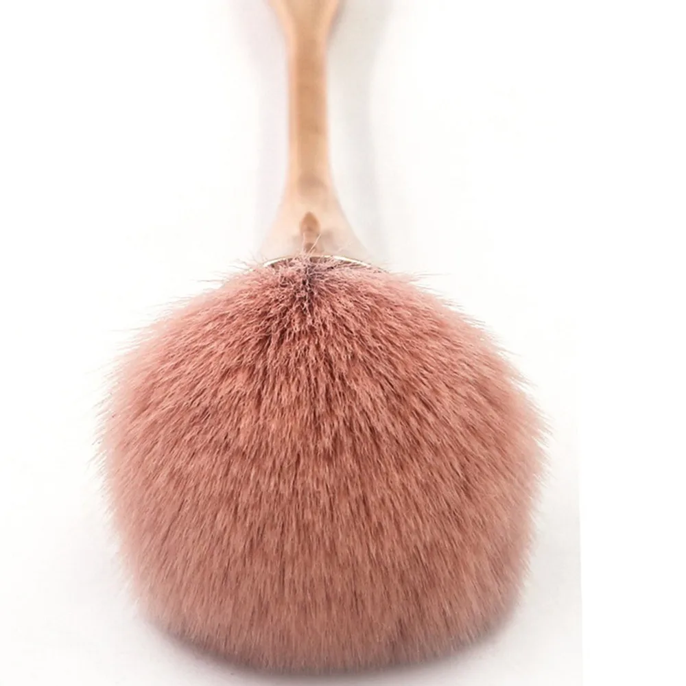 Generic Rose Gold Powder Blush Makeup Brushes For Shading Foundation