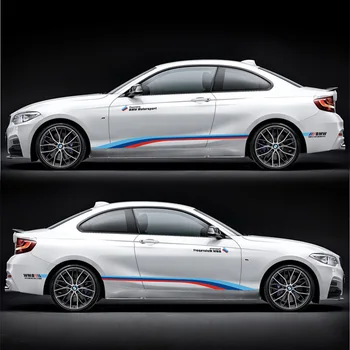 

World Datong sport auto stickers For BMW M1 M2 M3 M4 M5 320iM car Both side body sport auto stickers