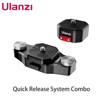 

ULANZI Claw Camera Quick Release Mount Slide Lock QR System 1/4 Adapter Compatible for Manfrotto IFOOTAGE Tripod Monopod DSLR