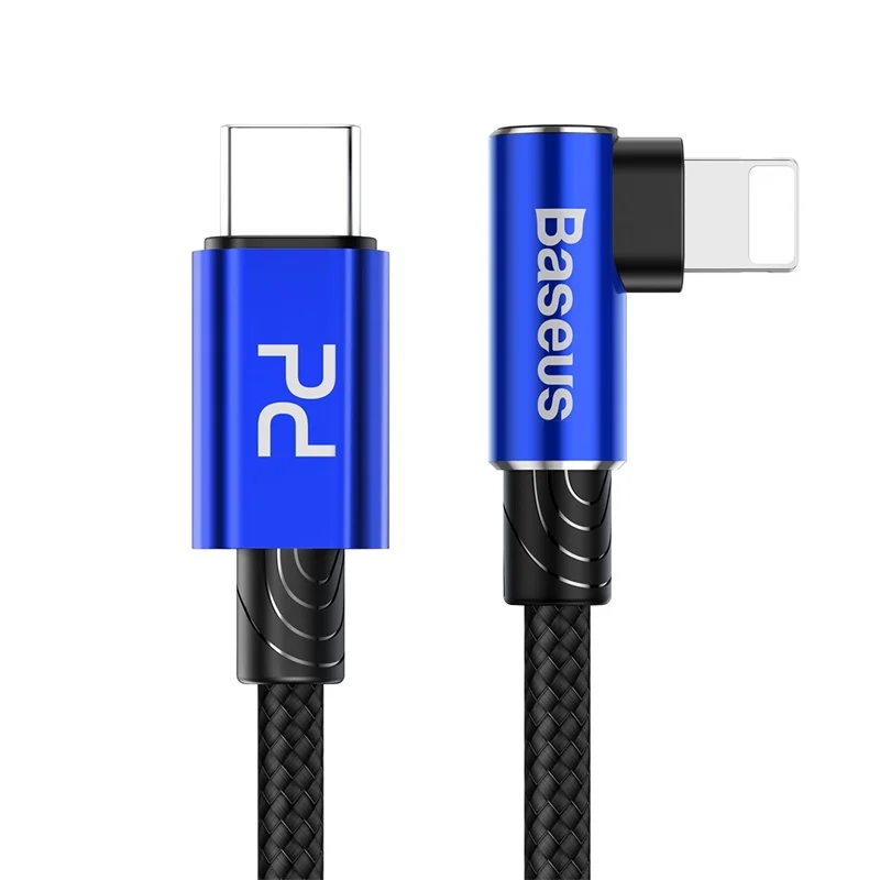 Кабель Baseus type-C для iPhone 11 Pro Max 18 Вт PD Быстрый зарядный игровой кабель для iPhone X Xs Max Xr 8 Plus USB C кабель Шнур - Цвет: Синий