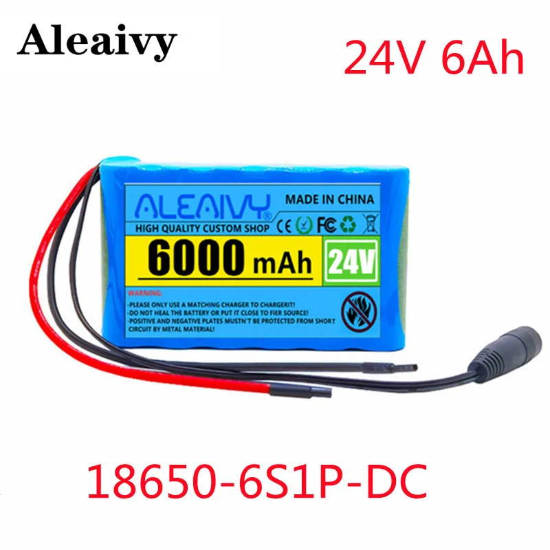 24V 6Ah 25.2V 6S1P Li-Ion battery pack lithium batteries for electric motor bicycle ebike scooter toys drill with BMS | Электроника