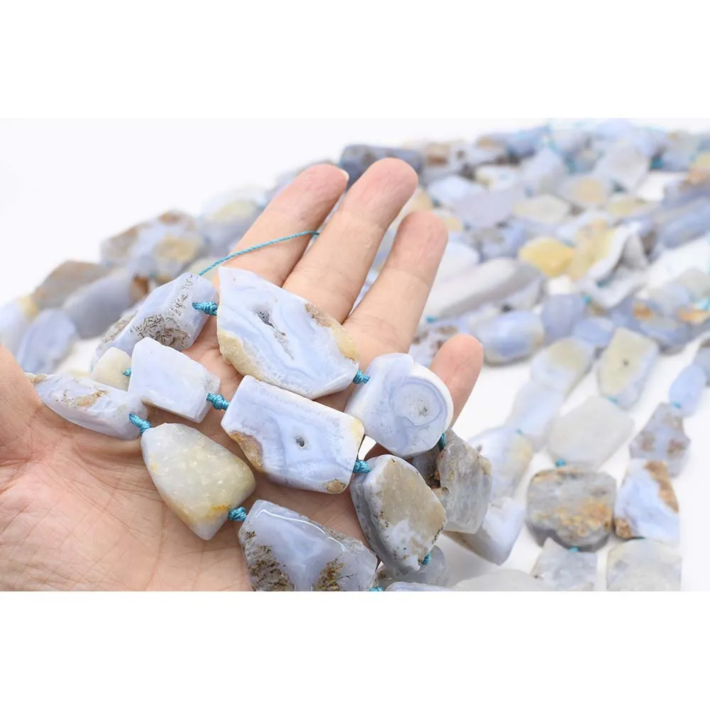 13x22mm AA Natural Smooth Purple agate irregular Original stone Beads For DIY necklace bracelet jewelry make 15 