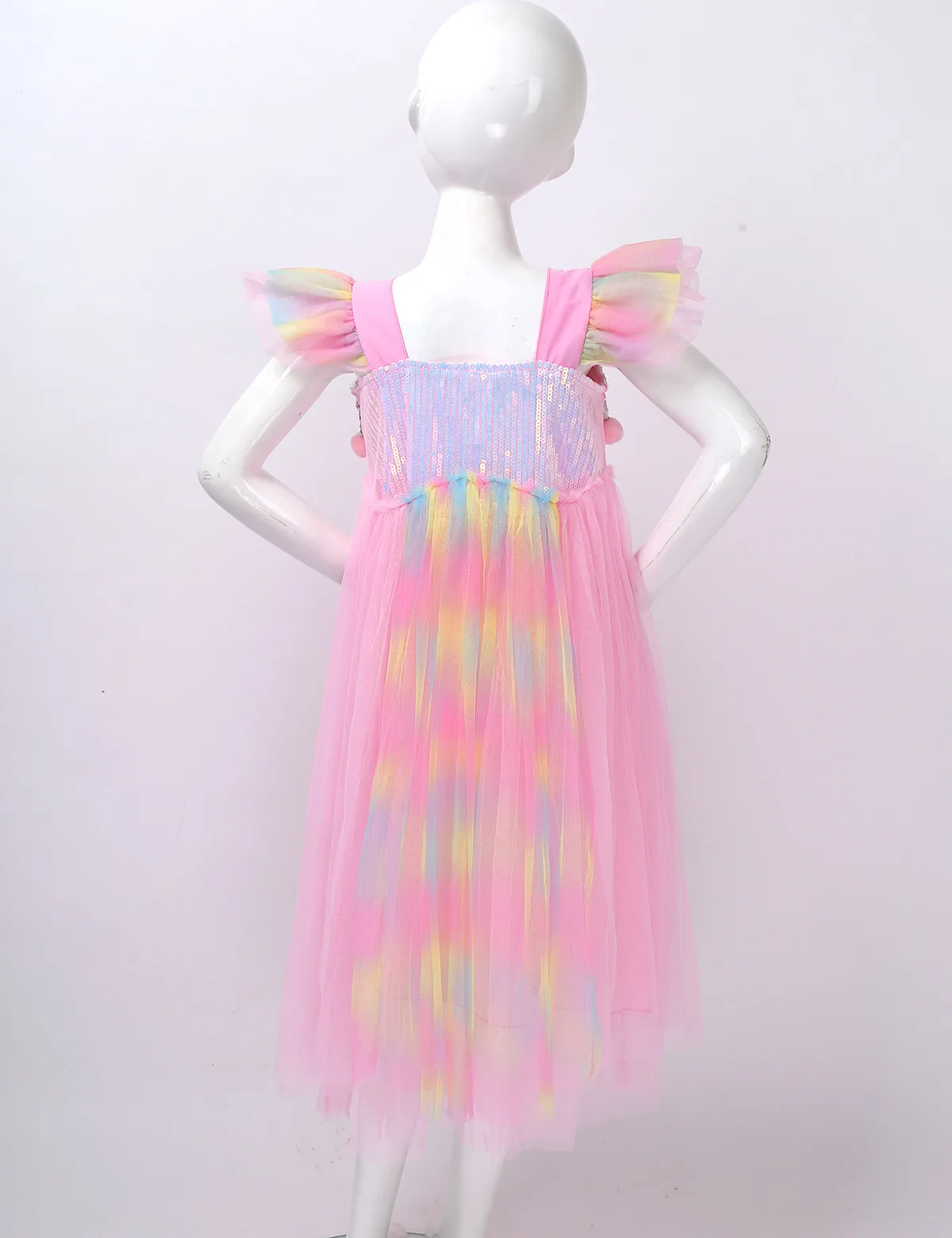 Детское Сетчатое платье пачка с блестками для девочек| |