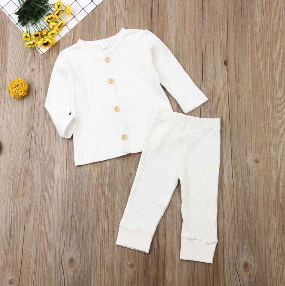 UK/вязаные топы с длинными рукавами для маленьких девочек и мальчиков, штаны, хлопковый осенний комплект одежды