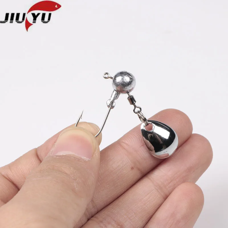 

5Pcs/Lot Crank Jig Head Hook Sequins 2g 4g Fishing Hook Lead Jig Lure Hard Baits Soft Worm Fishing Tackle Accessories