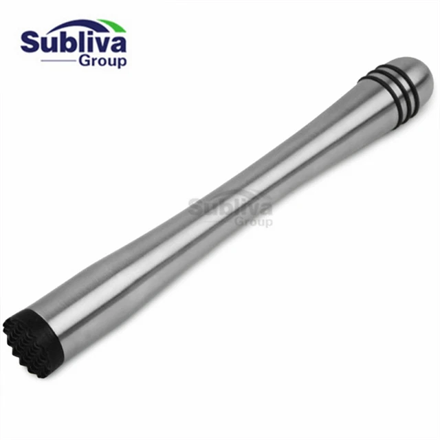 Subliva® New Cocktail Muddler Stainless Steel Bar Mixer Barware Mojito Cocktail 