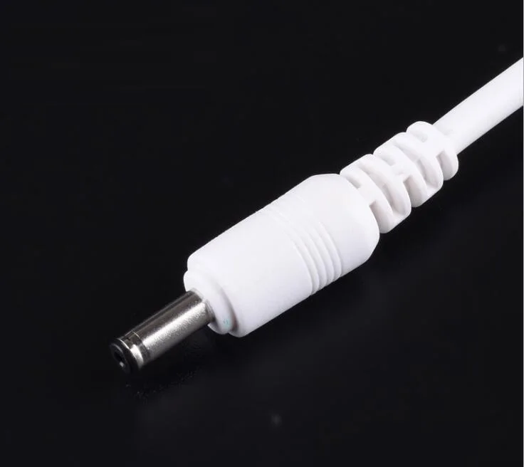 50 шт./лот 1 м USB до 5,5x2,1 мм DC бочонок Джек USB кабель питания Разъем Черный OD3.5 24AWG 2A USB Кабель зарядного устройства DC Шнур питания