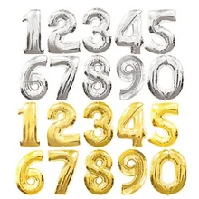 16inch 32inch Gold Silver 0-9 Number Foil Balloons Digit Helium Balloon Birthday Wedding Decor Air Balloons Event Party Supplies