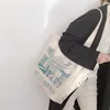 Women Canvas Shoulder Students Bag Cotton Cloth Handbags 2