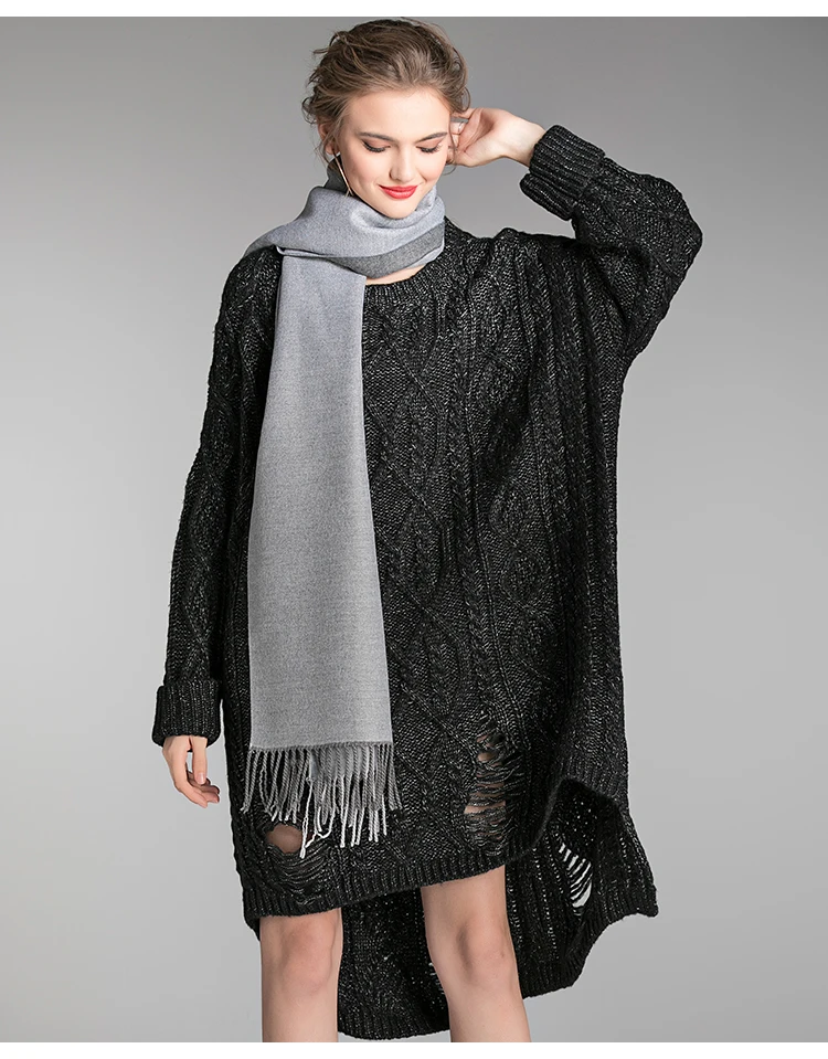 Scarf Winter Thick Warm Women Extra Long Warm Cashmere Pashmina Scarves Wraps Tassel Female