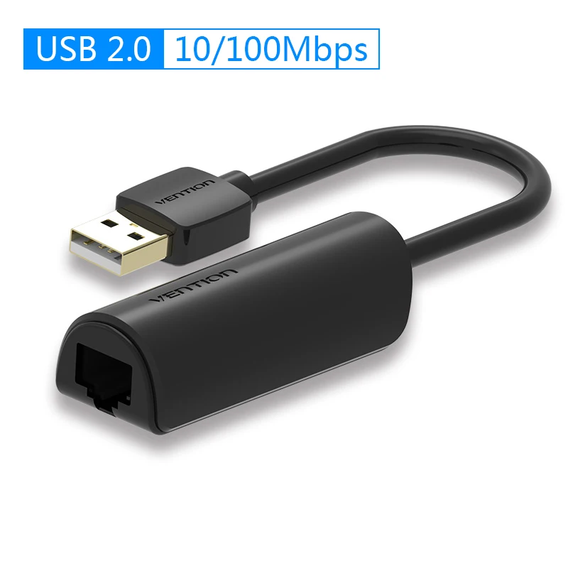 Vention USB 3,0 2,0 Ethernet адаптер USB к RJ45 Lan сетевая карта для Windows10 8 8,1 7 XP Mac OS ноутбук PC Chromebook Smart - Цвет: USB 2.0 Black