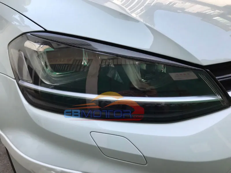 Eyelids eyebrows FRONT headlight brows 1Pair for VW GOLF 7 GTi MK7 2014UP 3