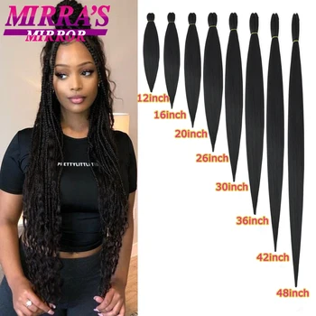 12/16/20/26/30/36/42/48 Inch Braiding Hair Long Yaki Straight Jumbo Braid Hair Ombre Synthetic Crochet Braids Hair Extensions 1