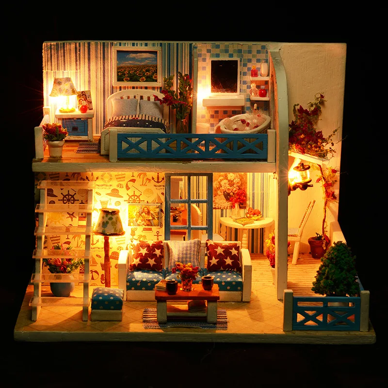 

Children Play House Assembled Castle House Villa Model Gift Set Princess Doll Model House GIRL'S Toy