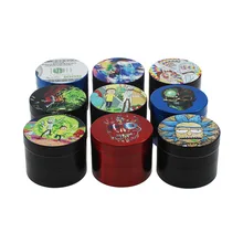 Мультфильм 4 слоя сломанный дым металлический измельчитель табака курительная трубка травы измельчители Sigaretten производитель Moledor Магнитная сигара