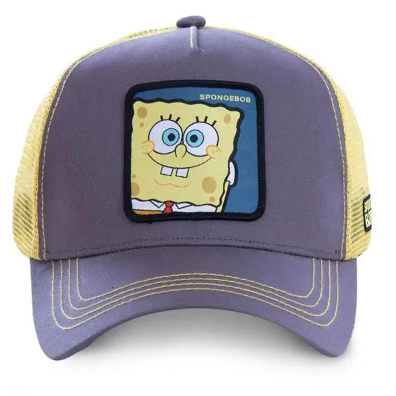 Новая сетчатая шапка Патрик Snapback хлопок Губка Боб бейсболка для мужчин и женщин хип хоп дальнобойщик папа Регулируемый головной убор gorras дропшиппинг - Color: SPONGEBOB