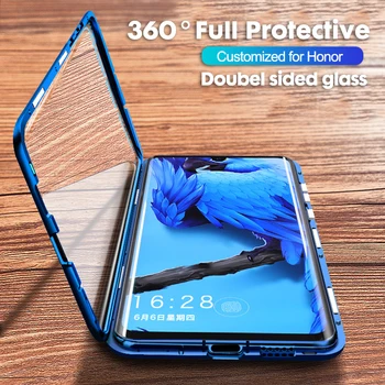 

9D For Huawei Honor 9x Protection Case For Huawei Honor 9x 9 X Honor9x Premium Magnetic Metal Double Side Glass Phone Case Cover