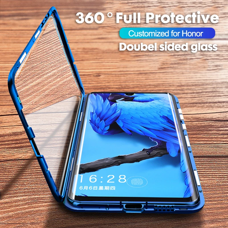 Защитный чехол 9D для Huawei Honor 9x 9x9 X Honor9x Премиум магнитный металлический