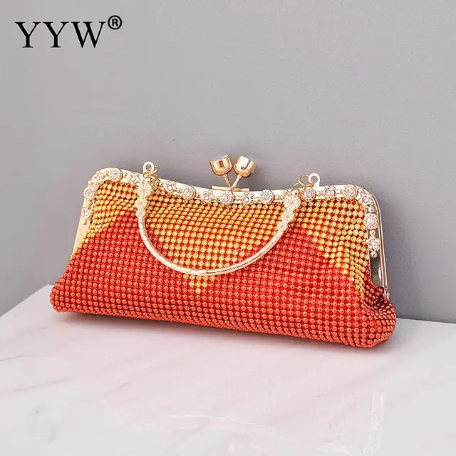 Women Evening Clutch Bag Diamond Clutch Female Silver Day Clutch Wedding Purse Party Banquet Black/Gold Bolsas Mujer 2019 red