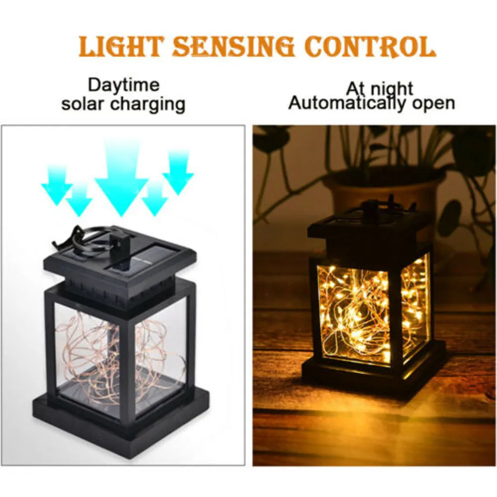 Водонепроницаемый на открытом воздухе подвесной солнечный светильник