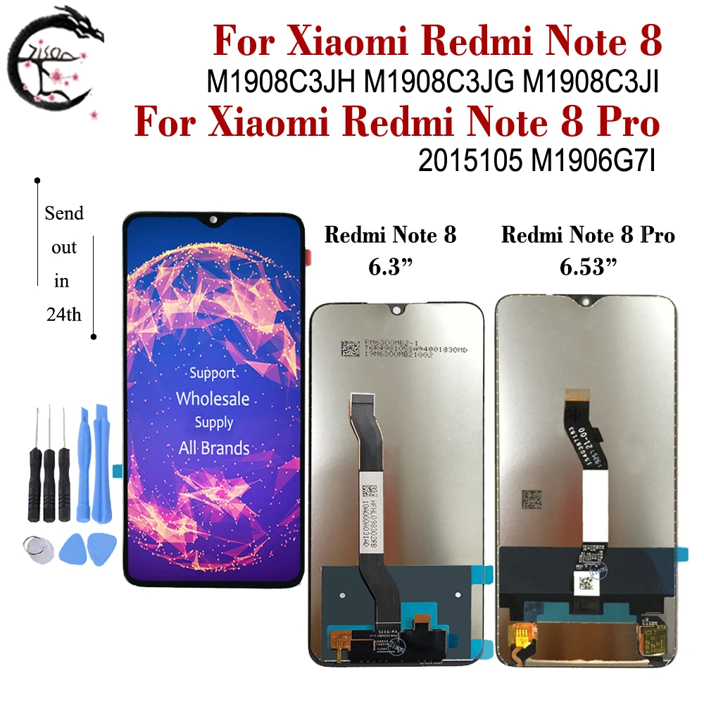 

New LCD For Xiaomi Redmi Note 8 Note8 Pro Full Display Screen Touch Panel Sensor Digitizer Assembly Replacement Note 8 Pro LCD