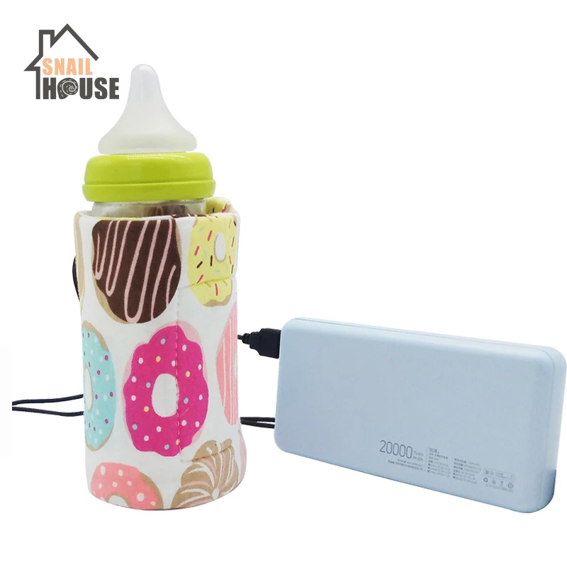 

USB Charging Newborn Baby Bottle Warmer Portable Outdoor Infant Milk Feeding Bottle Heated Cover Baby Nursing Insulated Bag Care