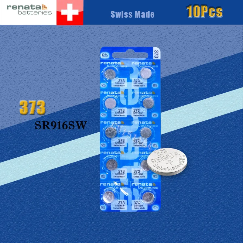 Аккумулятор для часов 10 Xrenata с оксидом серебра 373 SR916SW 916 1 55 в 100% оригинальный бренд
