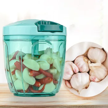 

900ML blue style Multifunction High Speedy Design Vegetable Fruit Twist Shredder Manual Meat Grinder Chopper Garlic Cutter