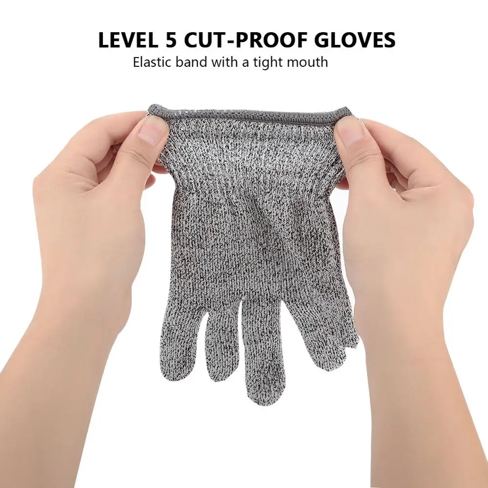 

1 Pair work gloves Tool Production Anti-Scratch Safety Metal Mesh 5 Grade Protection Cut-Resistant HPPE Resistant Stainless Stee