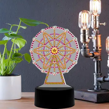

Sky Wheel Pattern Diamond Painting 7 Colors Available Table LED Lamp Diamond Mosaic Embroidery Cross Stitch Acrylic Board