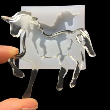 

Silicone Resin Mold For Pendant Unicorn Shape Molds Uv Epoxy Resin Mold DIY Pendant Decorative Crafts Jewelry Making Tools