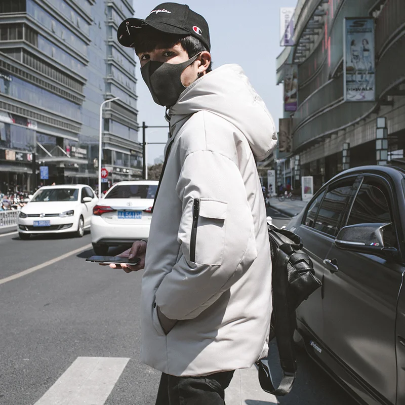 Single Road Down Jacket Men Casual Fashion Winter Jacket for Men Hooded Windbreaker Duck Coat Male Outwear Warming Coat Man