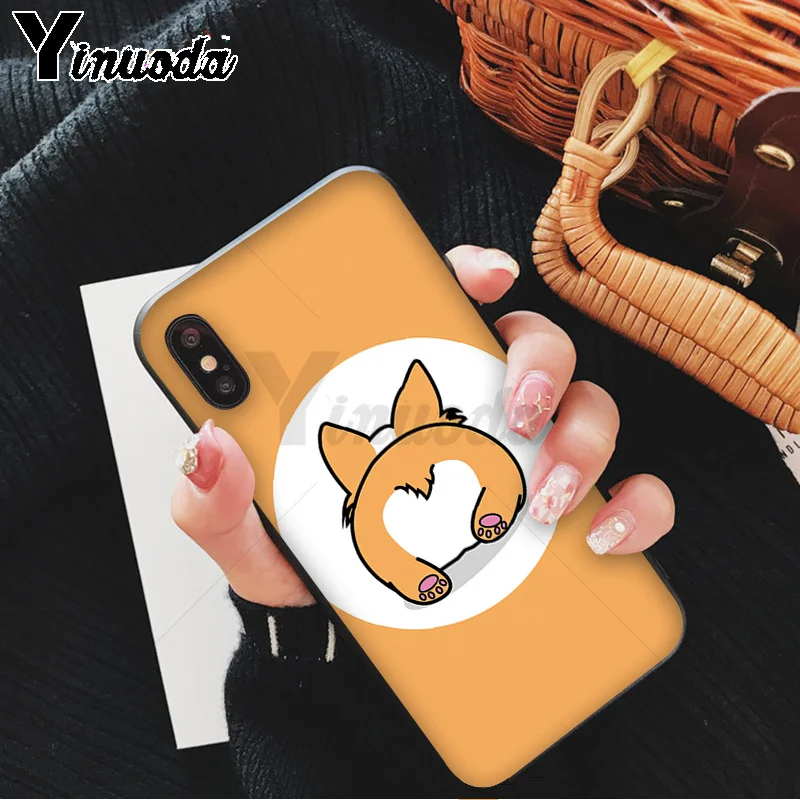Yinuoda мягкий чехол для телефона из ТПУ с милым рисунком собаки корги для iPhone 6S 6plus 7plus 8 8Plus X Xs MAX 5 5S XR 11 11pro