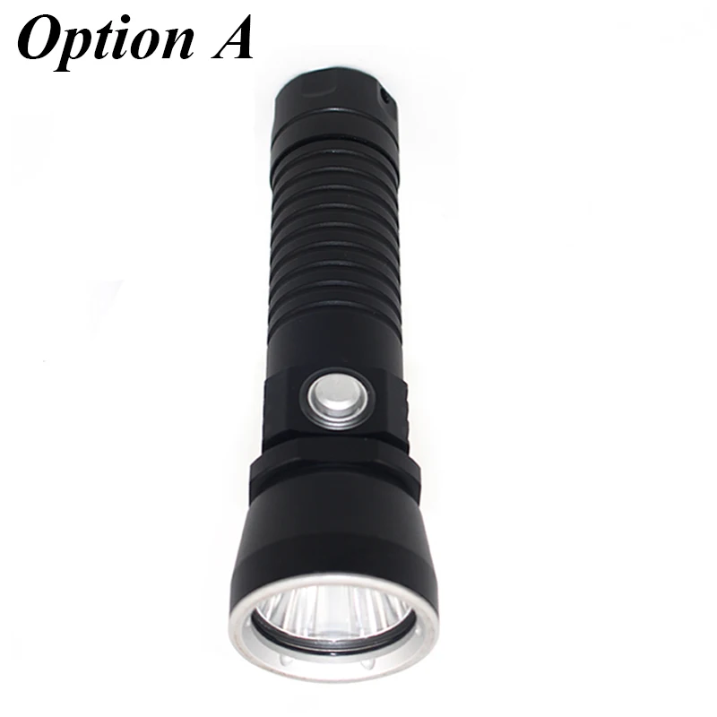 Option A Litwod Z30 D26 Diving Led Flashlight Torch Light XM-L L2 ON / OFF Stepless Dimming Waterproof Underwater 150m by 26650 Battery - Испускаемый цвет: Option A