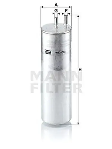 Фильтр топливныйVW T5 2.5TDi 03 MANN-FILTER WK8020