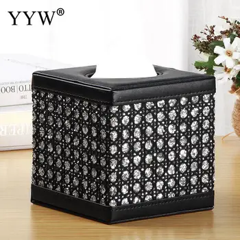 

Tissue Box Holder Home Pu Leather Square Tissue Box Cover Container For Paper Napkin Box Case Office Kitchen Napkin Holder