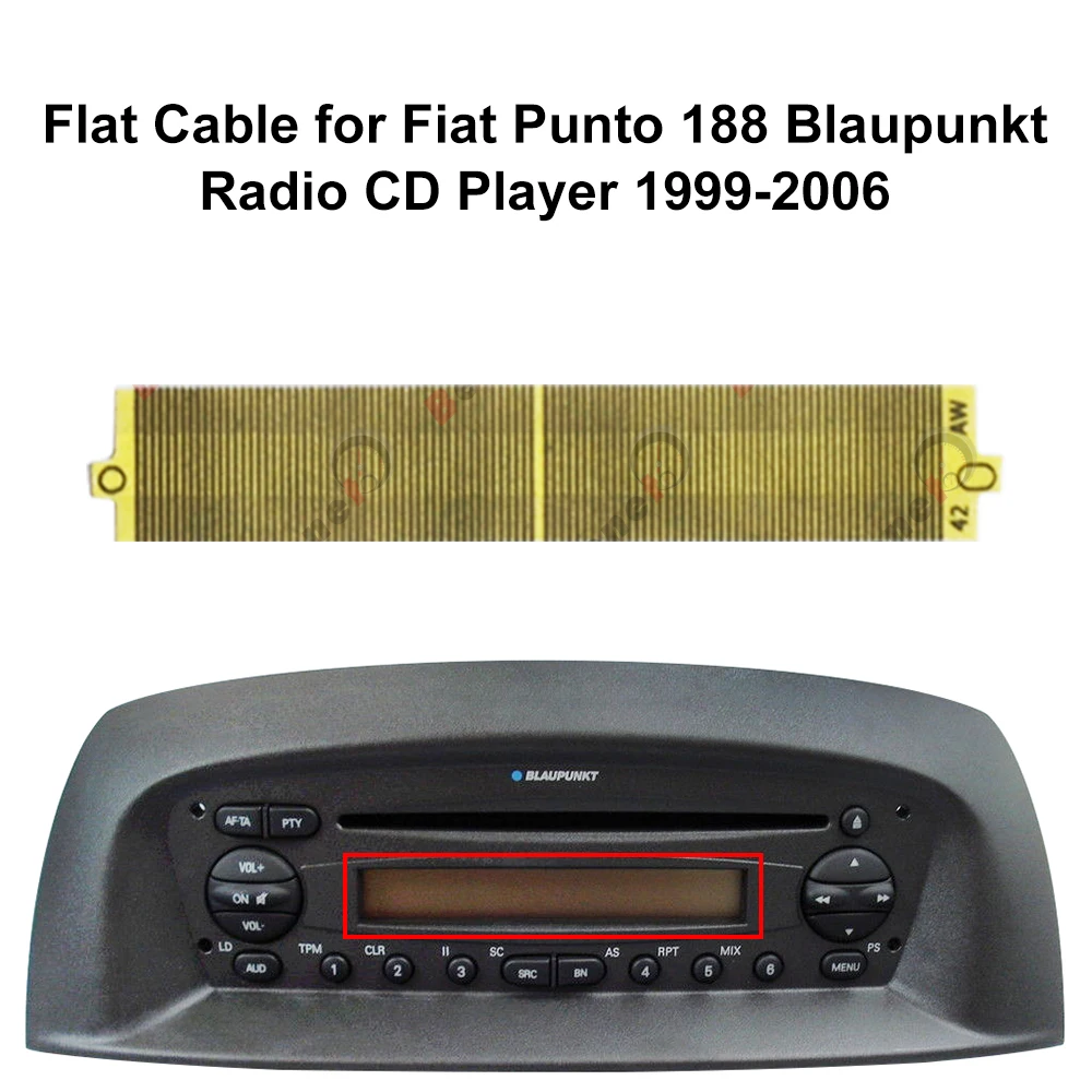 Alfa Romeo 156 (932), Fiat Punto 188 Blaupunkt 라디오 CD 플레이어 용 플랫 케이블