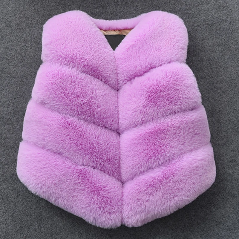 AZ1192 purple Пальто для маленьких девочек; сезон осень-зима; модная детская одежда; весеннее пальто с искусственным мехом; пушистый дизайн; мягкая теплая верхняя одежда для детей 3-7 лет - Цвет: AZ1192 purple