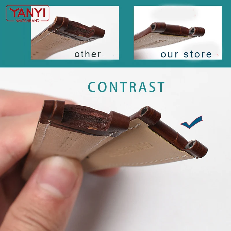 Top Layer Cowhide Genuine Leather bracelet for GC 22*13mm 20*11mm Notched watch strap senior watchband wristwatches band screw