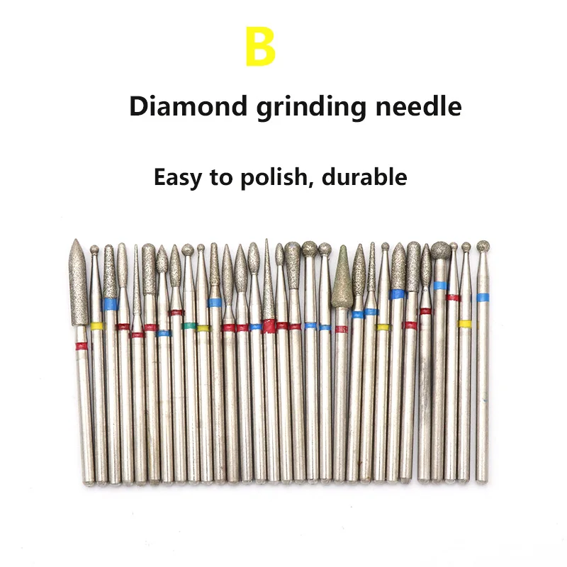 30pcs-MJMT-B 30 шт./компл. сплав вольфрама сталь дизайн ногтей Шлифовальная головка шлифовальная дрель бит машина специализированная Полировочная, шлифовальная машинка электрические инструменты для ногтей - Цвет: 30pcs-MJMT-B