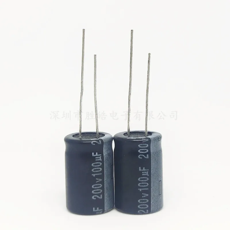 5PCS/lot High Quality 200v100uf New Aluminum Electrolytic Capacitor 100uf200v Size: 16x25 (MM) 12pcs 16v 2200uf 10 20 high frequency low impedance aluminum electrolytic capacitor 2200uf 16v 20%