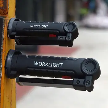 

TWISTER.CK Super Bright COB LED Working Light with Magnetic Base & Hook USB Rechargeable Dimmable Flashlight