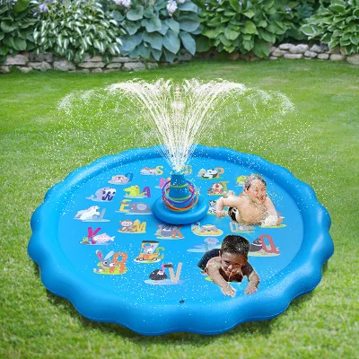 170cm Inflatable Spray Water Cushion Summer Kids Play Water Mat Lawn Games Pad S 
