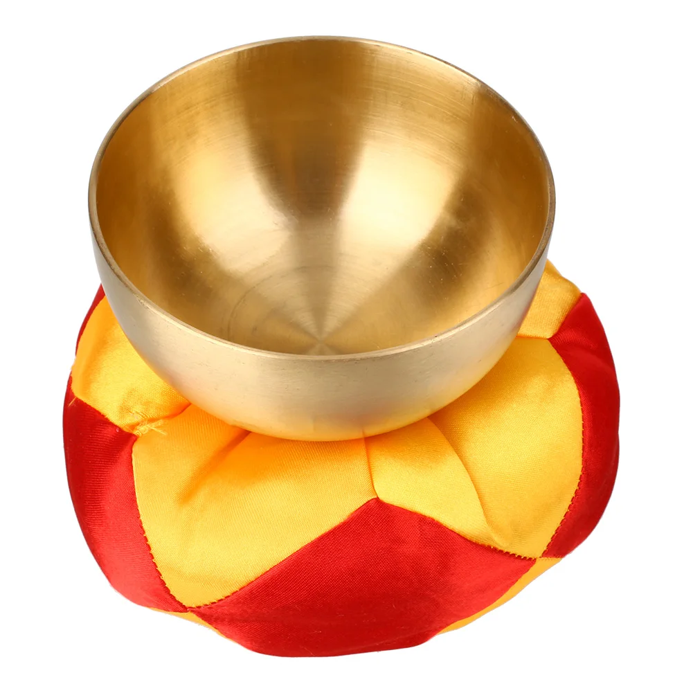 1pcs Buddhism Singing Bowl Relaxation with Cushion Bell Metal Tibetan Meditation Buddhist Healing Home Ornament Home Decoration